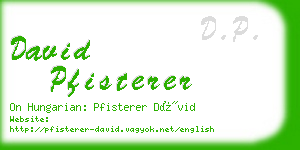 david pfisterer business card